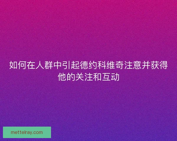 如何在人群中引起德约科维奇注意并获得他的关注和互动